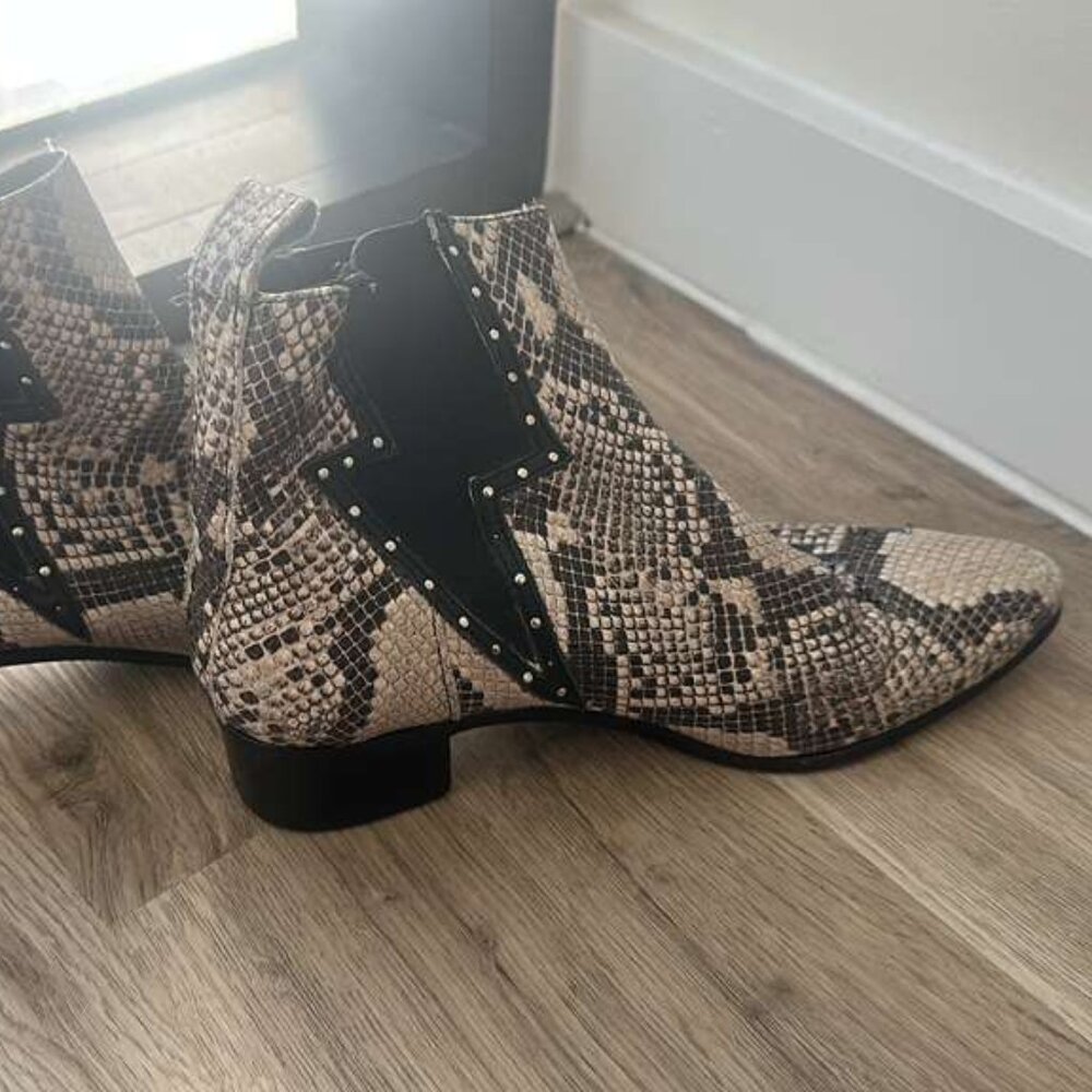 SNAKE LEATHER BOOTS